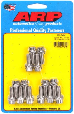 ARP fits SB/BB Chrysler 5/16" Thread X .750" UHL (14 Pack) ARP fasteners Exhaust Header Bolt Kit, 12-Point S/S AR444-1202 SR