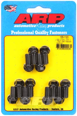 ARP fits SB Chev 3/8" Thread X .750" UHL (12 Pack) ARP fasteners Exhaust Header Bolt Kit, Hex Head Black Oxide AR100-1101 SR