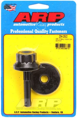 ARP fits SB Chev 7/16-20 Thread x 2.470" UHL, 1-1/16" Socket ARP fasteners Harmonic Balancer Bolt, 12-Point Black Oxide AR234-2502 SR
