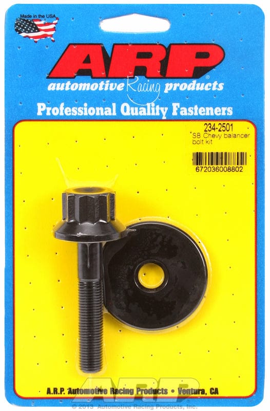 ARP fits SB Chev 7/16-20 Thread x 2.470" UHL, 13/16" Socket ARP fasteners Harmonic Balancer Bolt, 12-Point Black Oxide AR234-2501 SR