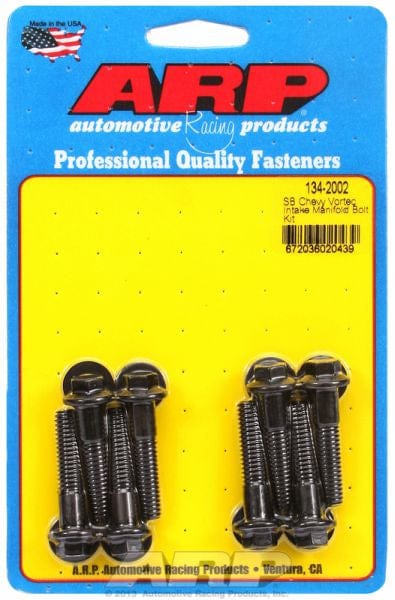 ARP fits SB Chev Vortec 305-350 ARP fasteners Intake Manifold Bolt Set, Hex Head Black Oxide AR134-2002 SR