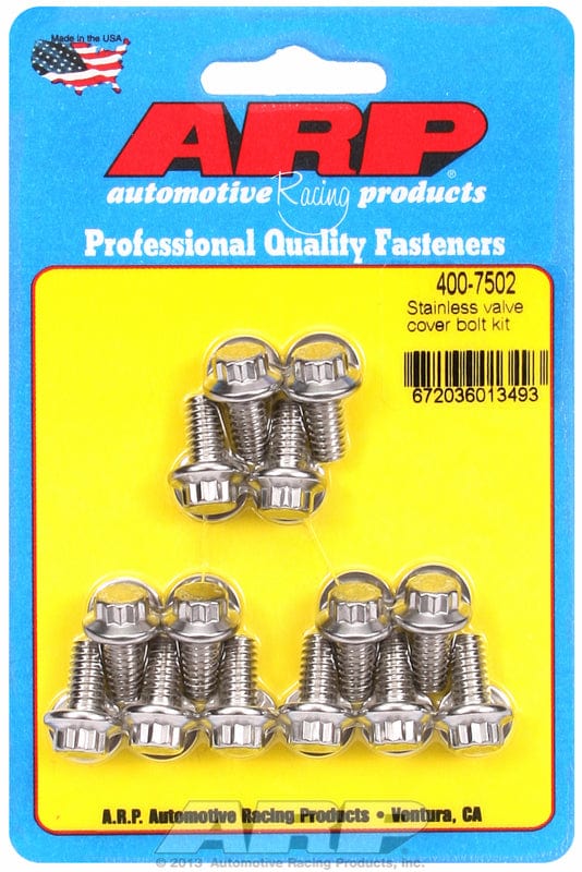 ARP fits Stamped Steel Valve Covers 1/4-20 Thread x .515" UHL (14-Pack) ARP fasteners Valve Cover Bolt Kit, 12-Point Head S/S AR400-7502 SR