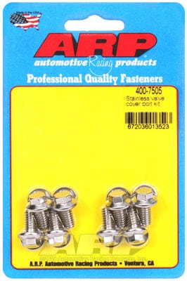 ARP fits Stamped Steel Valve Covers 1/4-20 Thread x .515" UHL (8-Pack) ARP fasteners Valve Cover Bolt Kit, Hex Head S/S AR400-7505 SR