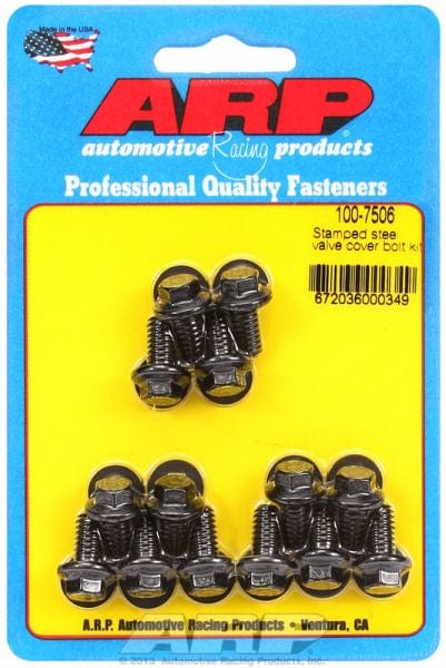 ARP fits Steel Covers 1/4-20 Thread x .515" UHL (14-Pack) ARP fasteners Valve Cover Bolt Kit, Hex Head Black Oxide AR100-7506 SR