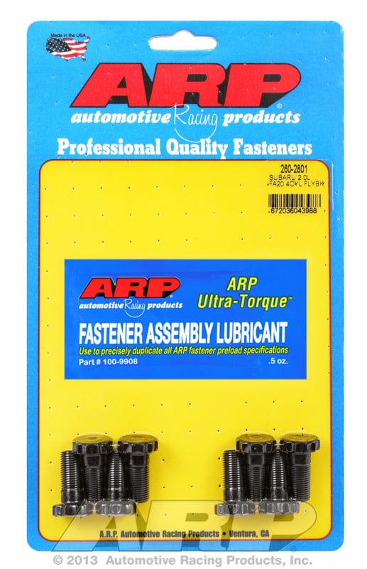 ARP fits Subaru 2.0L (FA20) 10mm x .925" UHL ARP fasteners Flywheel Bolt Kit AR260-2801 SR