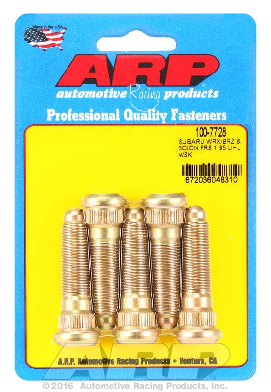 ARP fits Toyota BRZ & Subaru WRX (Extended Length With Nose), M12 x 1.25 ARP fasteners Competition Wheel Studs AR100-7728 SR