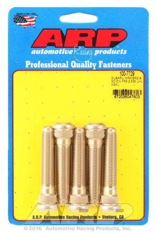 ARP fits Toyota BRZ & Subaru WRX (Extended Length With Nose), M12 x 1.25 ARP fasteners Competition Wheel Studs AR100-7729 SR