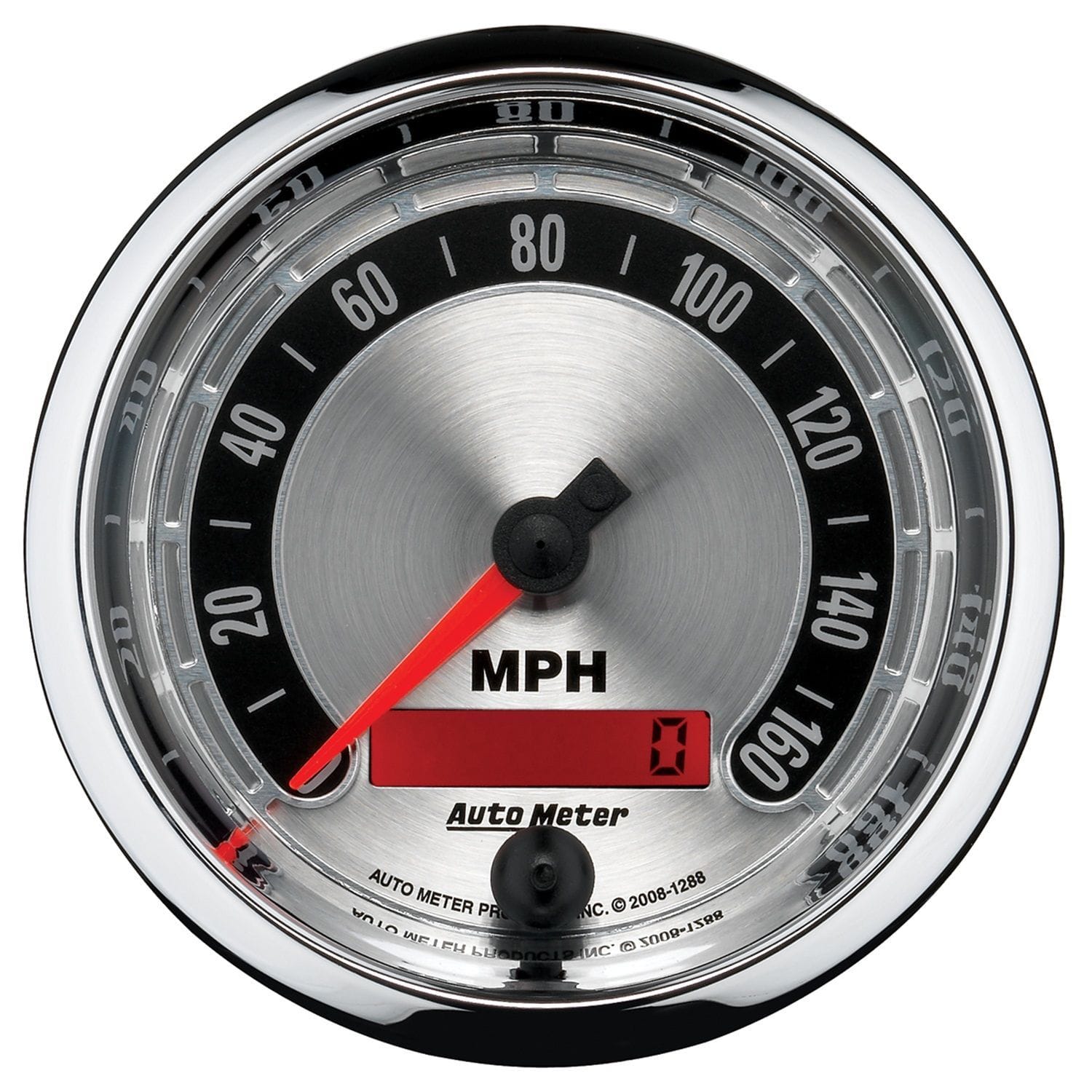 AUTOMETER 0-160 MPH, 3-3/8"., In-Dash Auto Meter American Muscle Speedometer AU1288 SR