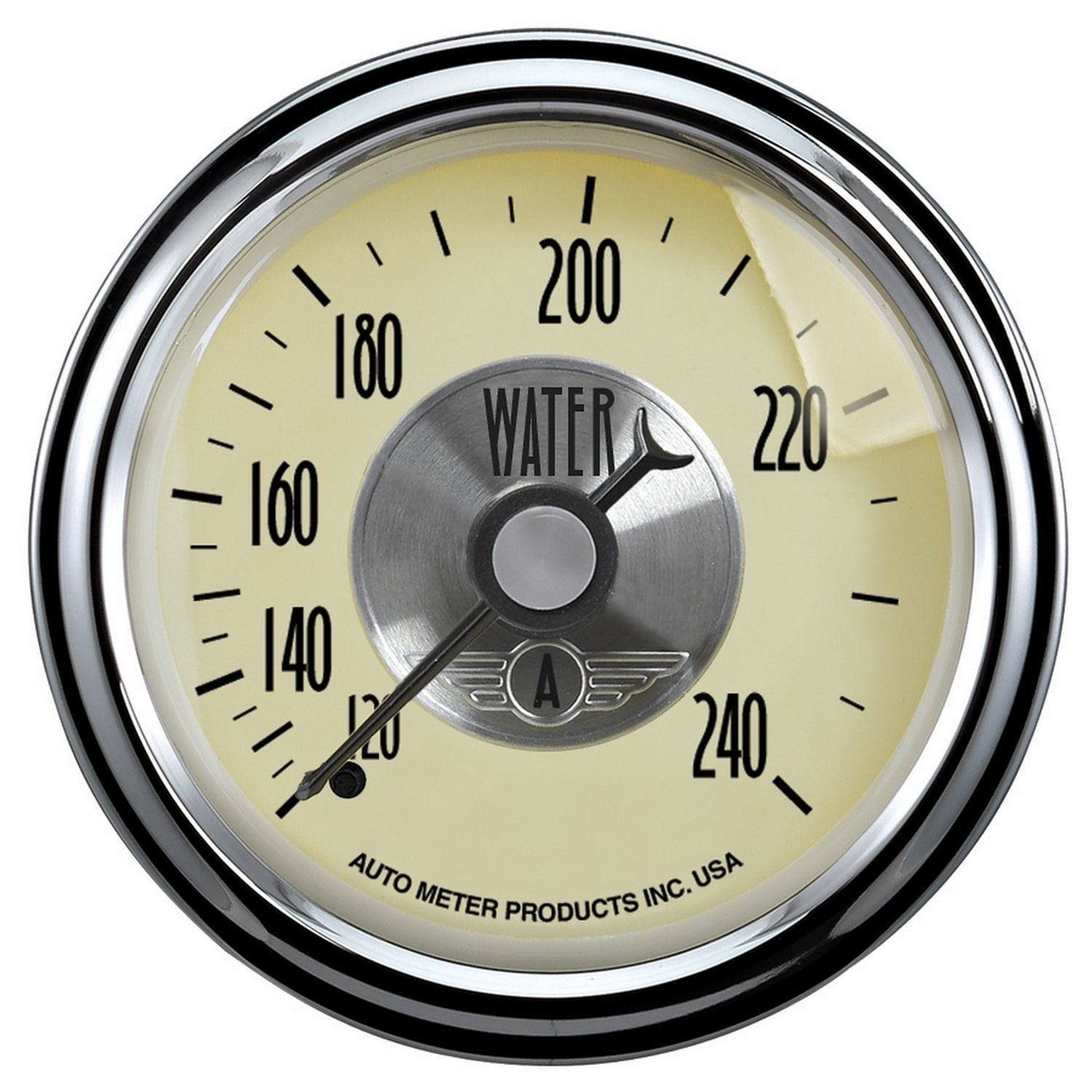 AUTOMETER 2-1/16", 120-240°F, Full Sweep Mechanical Auto Meter Antique Ivory Water Temp Gauge AU2032 SR