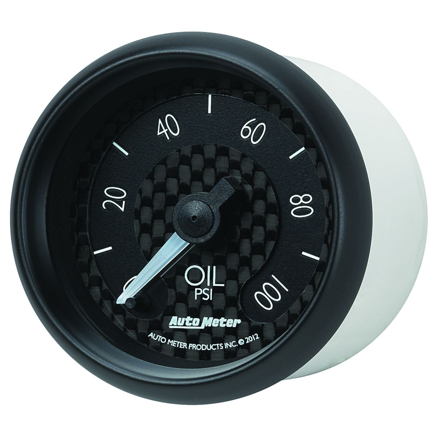 AUTOMETER 2-1/16", Black Carbon Fiber Dial, Full Sweep Electrical, 0-100 psi Auto Meter GT Series Oil Pressure Gauge AU8053 SR