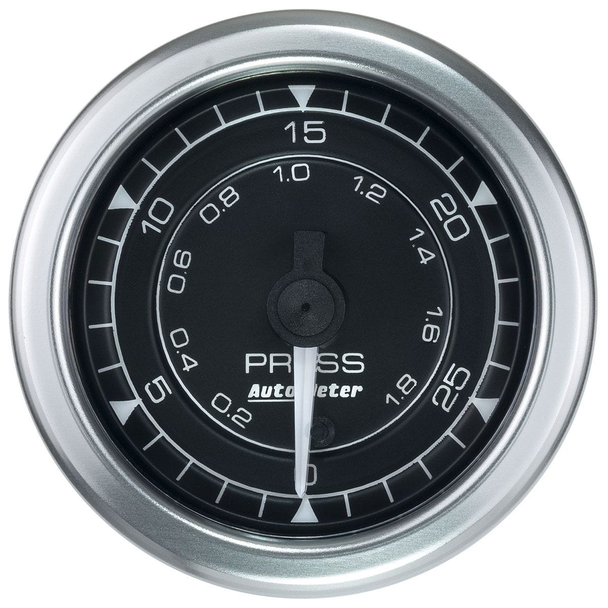 AUTOMETER 2-1/16", Black Dial, Full Sweep Electric, 0-30 PSI Auto Meter Chrono Series Pressure Gauge AU8164 SR