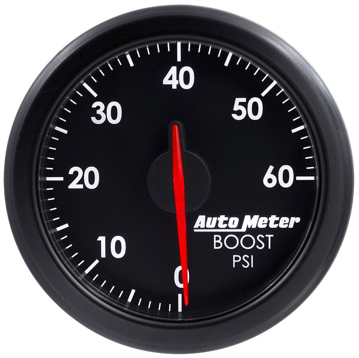 AUTOMETER 2-1/16", Black Dial, Full Sweep Electric, 0-60 PSI Auto Meter AirDrive Series Boost Gauge AU9160-T SR