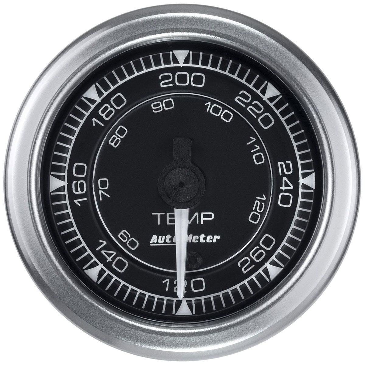 AUTOMETER 2-1/16", Black Dial, Full Sweep Electric, 120-280°F Auto Meter Chrono Series Temprature Gauge AU8154 SR