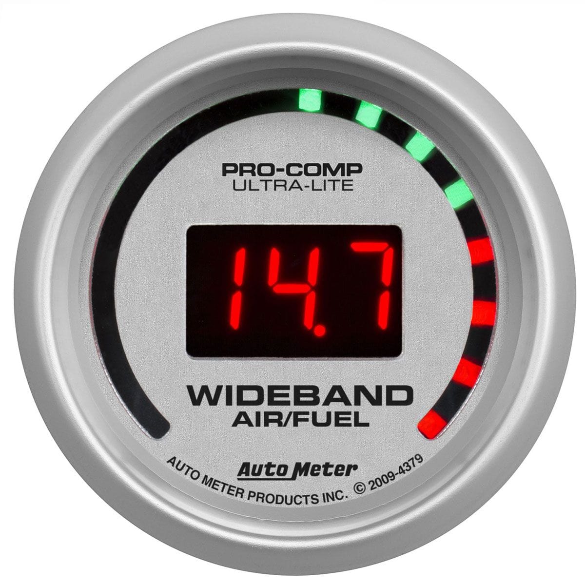 AUTOMETER 2-1/16", Digital, Wideband, Range:10:1-17:1 AFR Auto Meter Ultra-Lite Series Air / Fuel Ratio Street Gauge AU4379 SR