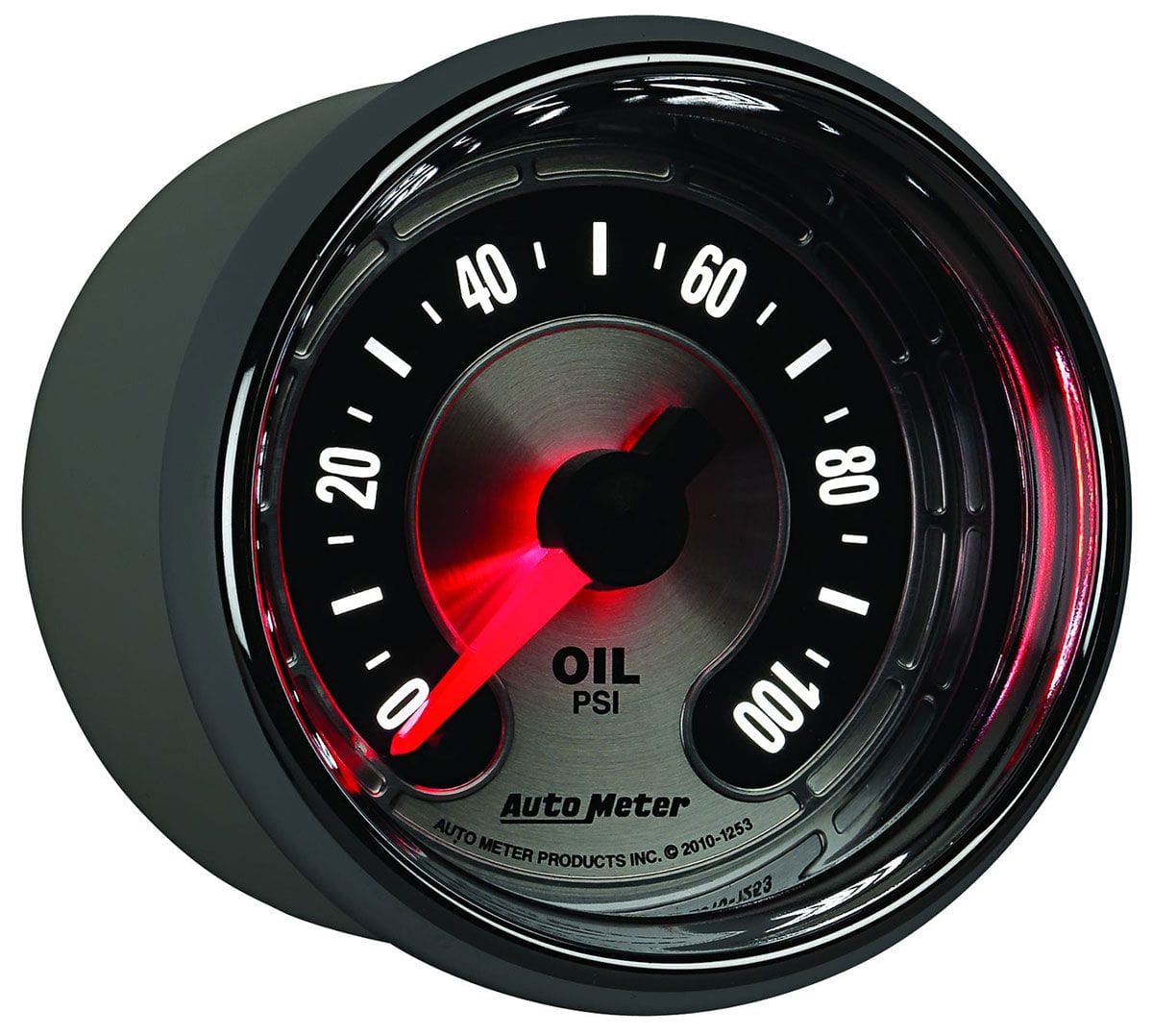 AUTOMETER 2-1/16", Full Sweep Electric, 0-100 psi Auto Meter American Muscle Oil Pressure Gauge AU1253 SR