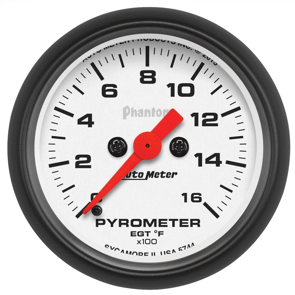 AUTOMETER 2-1/16", Full Sweep Electric, 0-1600°F Auto Meter Phantom Series Pyrometer Gauge AU5744 SR