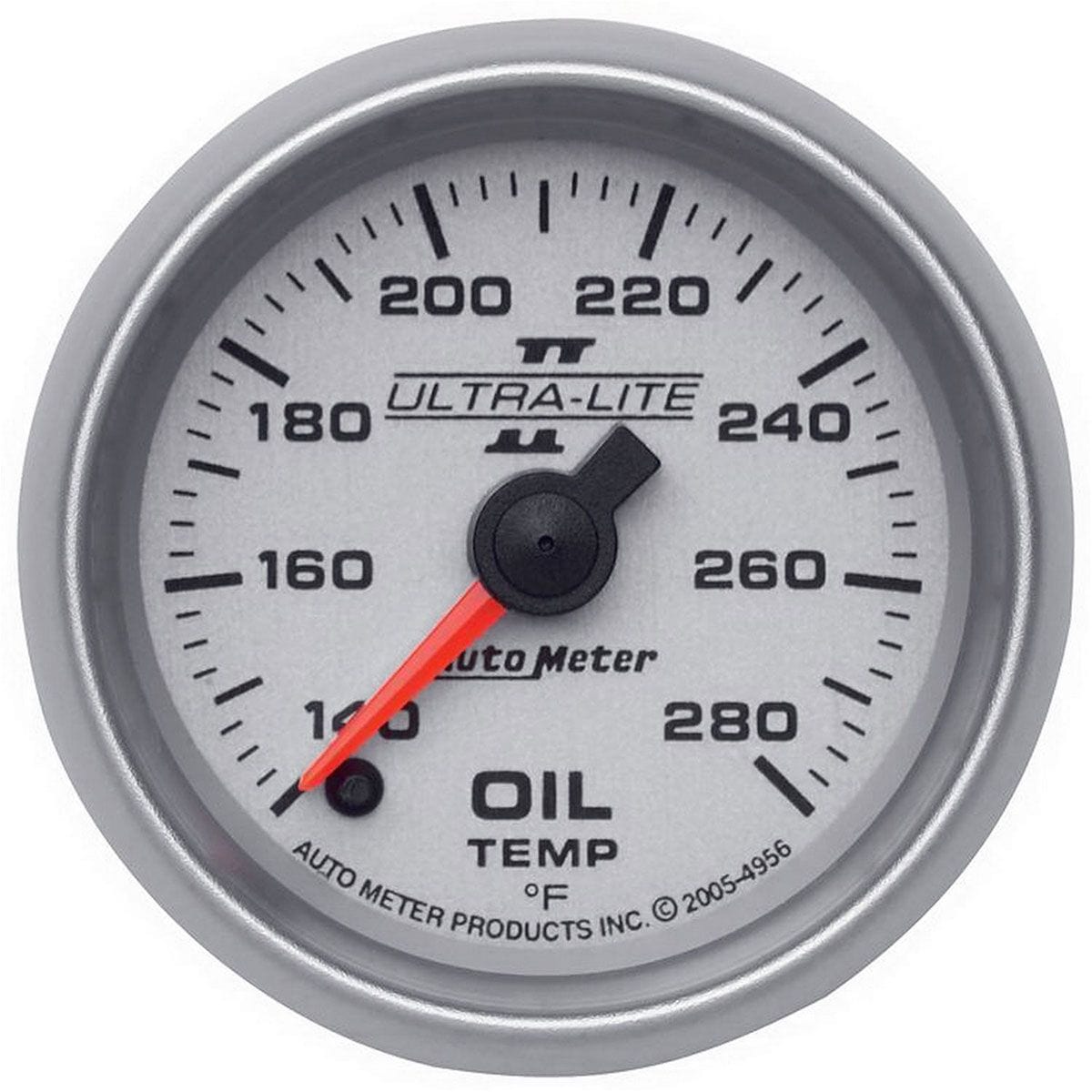 AUTOMETER 2-1/16", Full Sweep Electric, 140-280°F Auto Meter Ultra-Lite II Series Oil Temperature Gauge AU4956 SR