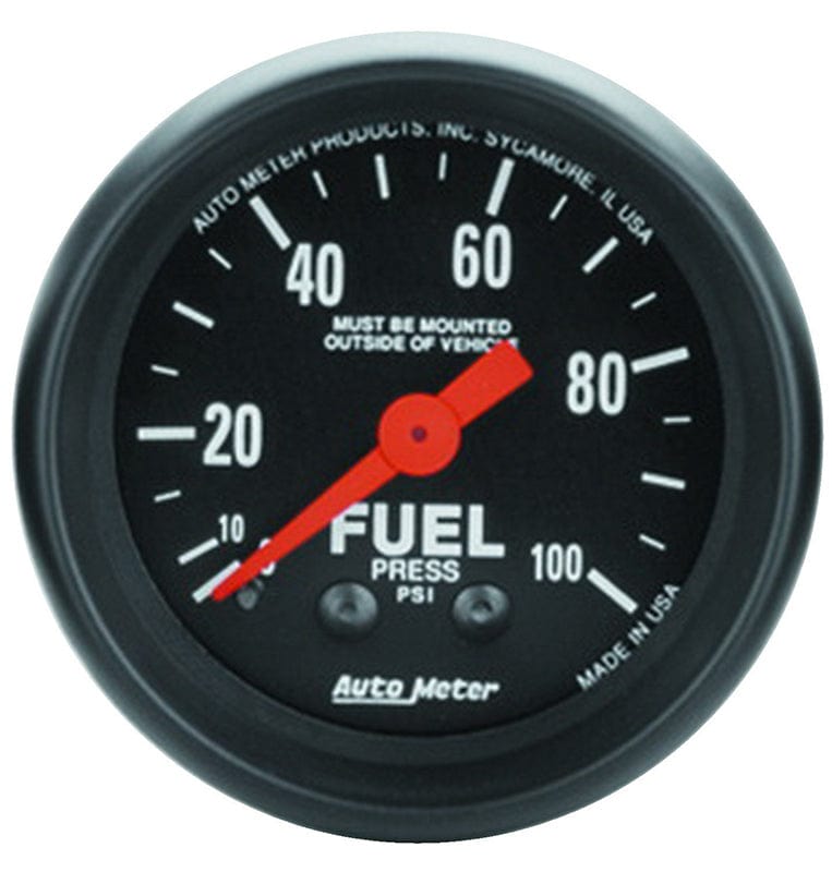AUTOMETER 2-1/16", Full Sweep Mechanical, 0-100 psi Auto Meter Z-Series Fuel Pressure Gauge AU2612 SR