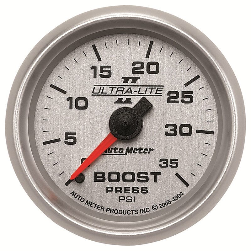 AUTOMETER 2-1/16", Full Sweep Mechanical, 0-35 psi Auto Meter Ultra-Lite II Series Boost Gauge AU4904 SR