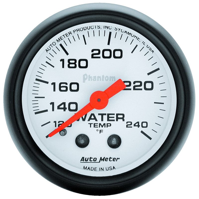 AUTOMETER 2-1/16", Full Sweep Mechanical, 120-240°F Auto Meter Phantom Series Water Temperature Gauge AU5732 SR