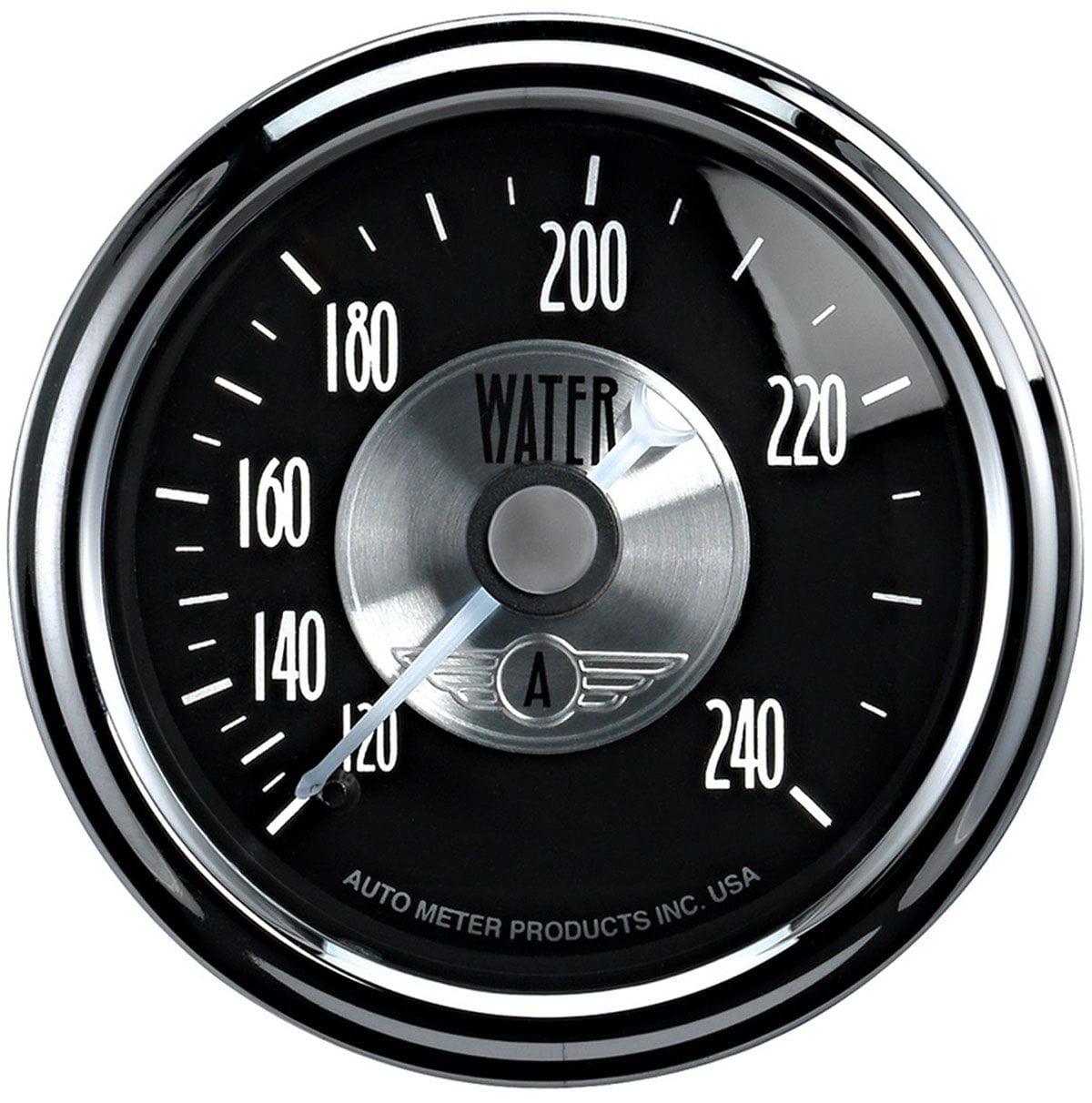 AUTOMETER 2-1/16", Full Sweep Mechanical 120-240°F Auto Meter Prestige Series - Black Diamond Water Temperature Gauge AU2033 SR