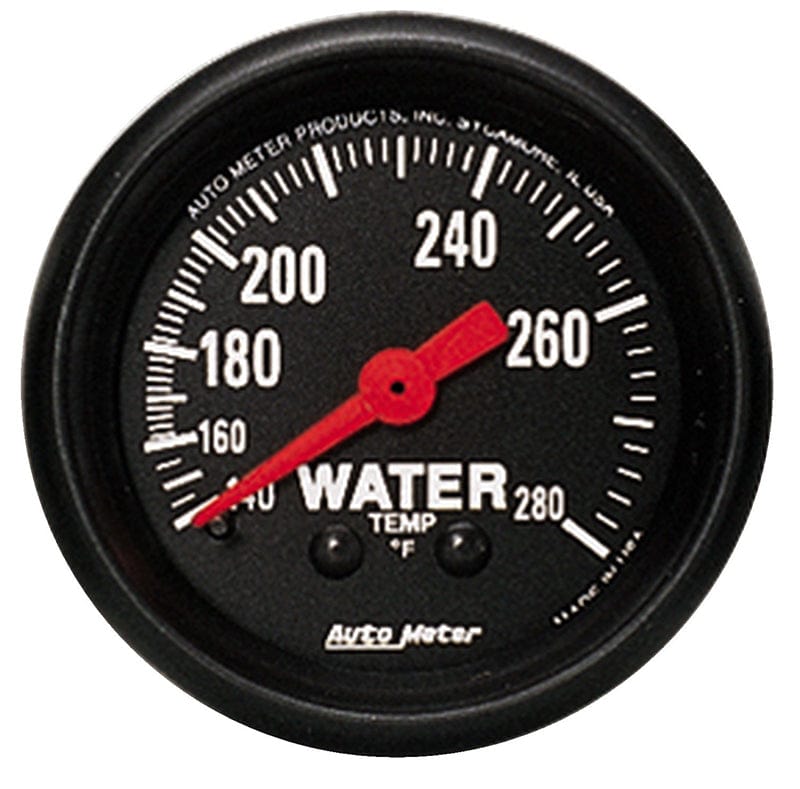 AUTOMETER 2-1/16", Full Sweep Mechanical, 140-280°F Auto Meter Z-Series Water Temperature Gauge AU2606 SR