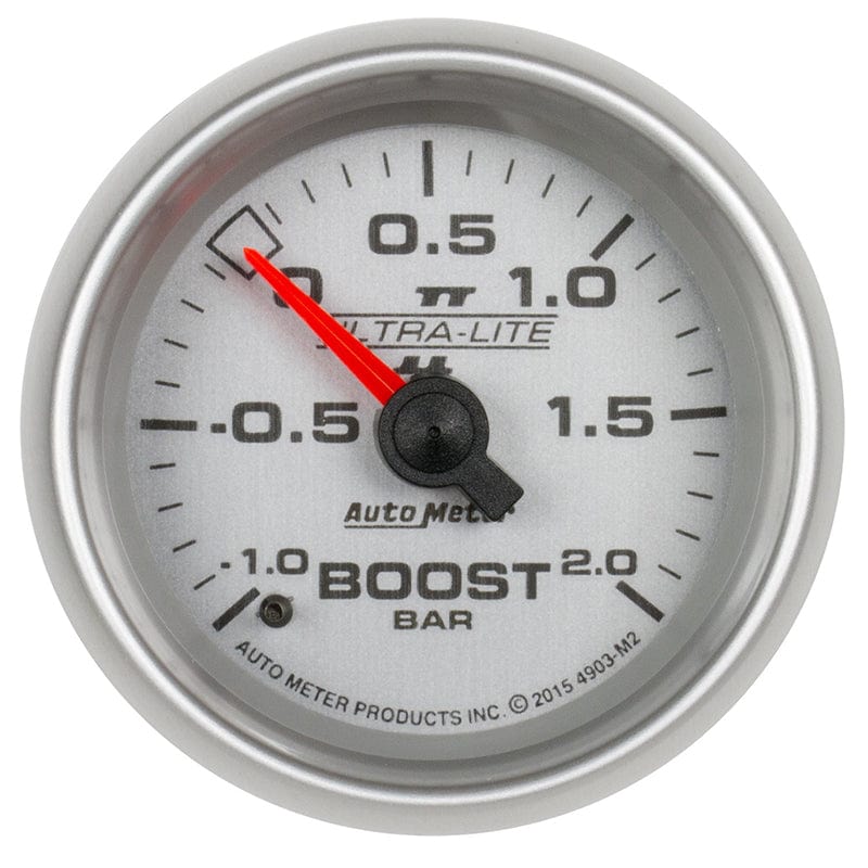AUTOMETER 2-1/16", Full Sweep Mechanical, 60 cm/Hg - 2.0 Bar Auto Meter Ultra-Lite II Boost/Vacuum Gauge AU4903-M2 SR