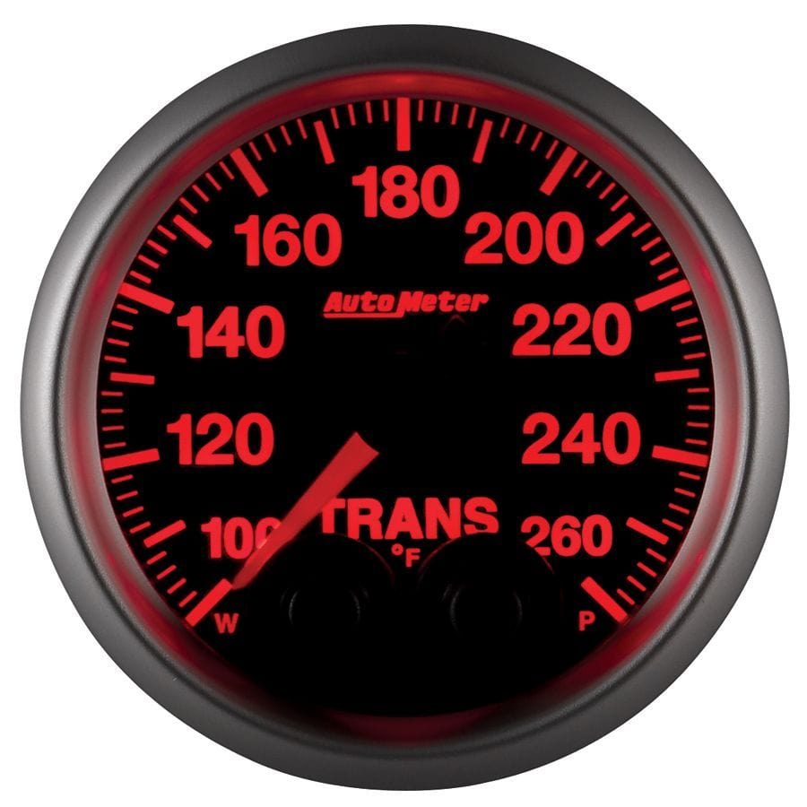 AUTOMETER 2-1/16", Programmable Warning Function, 100-260°F Auto Meter Elite Series Transmission Temperature Gauge AU5658 SR