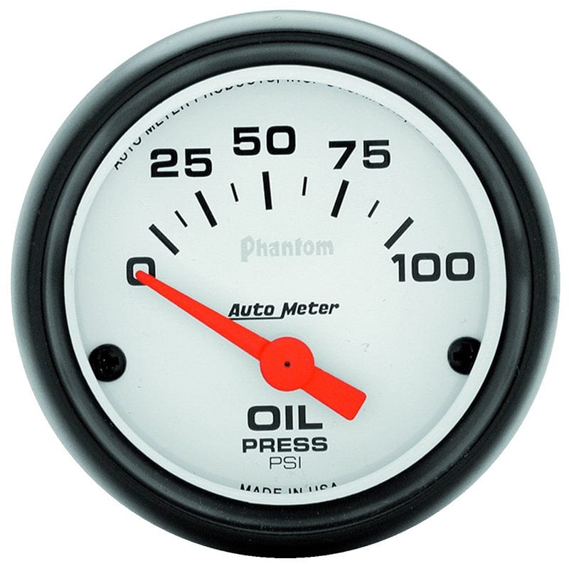 AUTOMETER 2-1/16", Short Sweep Electric, 0-100 psi Auto Meter Phantom Series Oil Pressure Gauge AU5727 SR