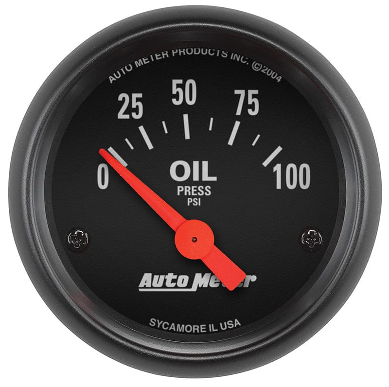 AUTOMETER 2-1/16", Short Sweep Electric, 0-100 psi Auto Meter Z-Series Oil Pressure Gauge AU2634 SR
