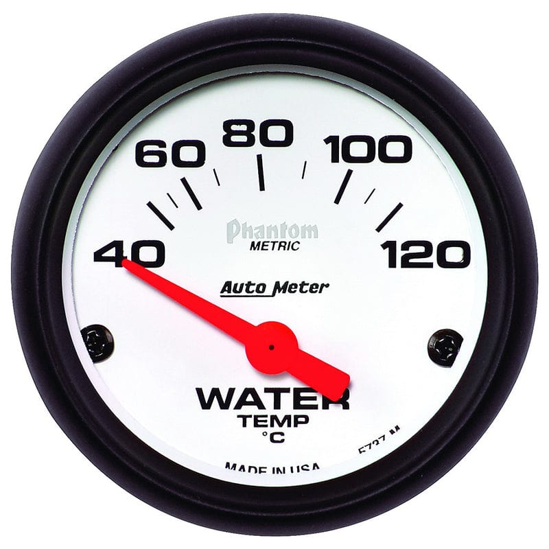 AUTOMETER 2-1/16", Short Sweep Electric, 40-120°C Auto Meter Phantom Series Water Temperature Gauge AU5737-M SR