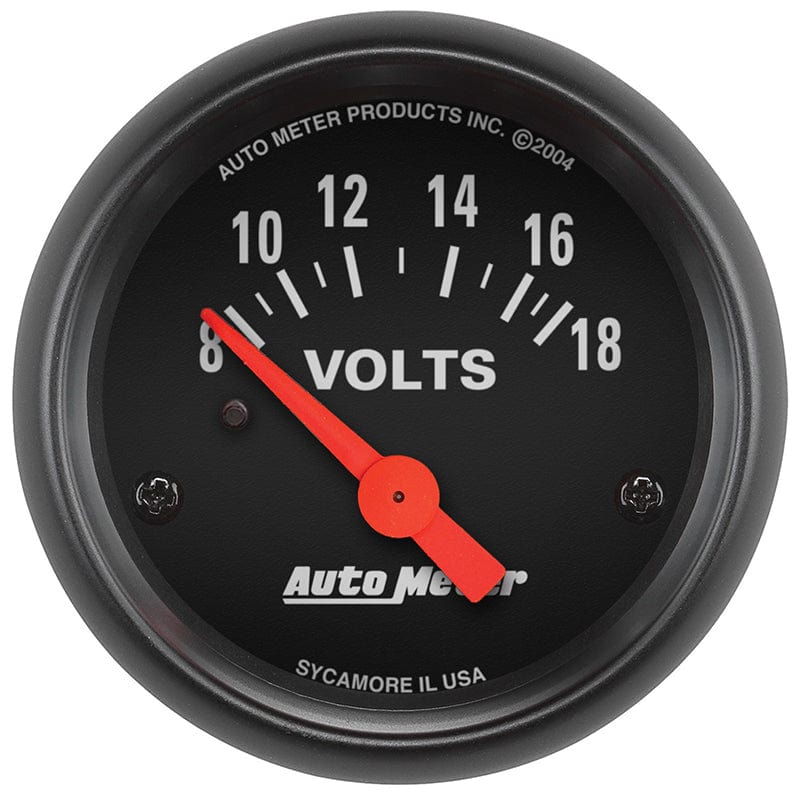 AUTOMETER 2-1/16", Short Sweep Electric, 8-18 volts Auto Meter Z-Series Voltmeter Gauge AU2645 SR