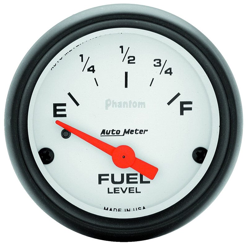 AUTOMETER 2-1/16", Short Sweep Electric, GM, 0 ohms Empty/90 ohms Full Auto Meter Phantom Series Fuel Level Gauge AU5714 SR