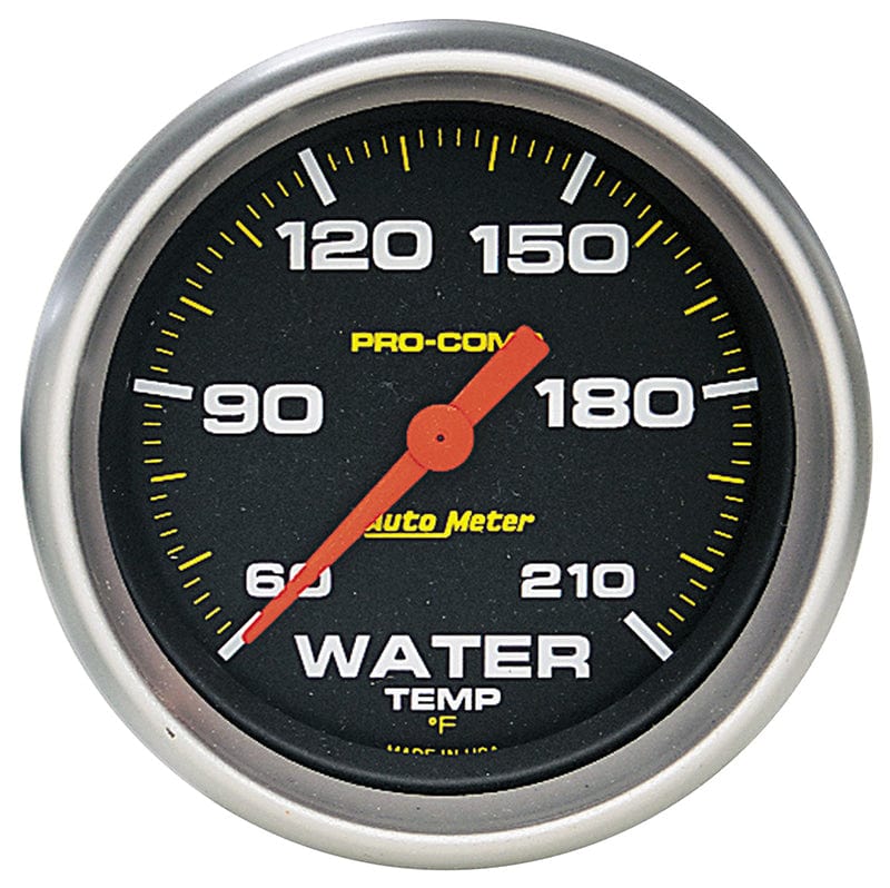 AUTOMETER 2-5/8", Full Sweep Electric, Low Temp, 60-210°F Auto Meter Pro-Comp Series Water Temperature Gauge AU5469 SR