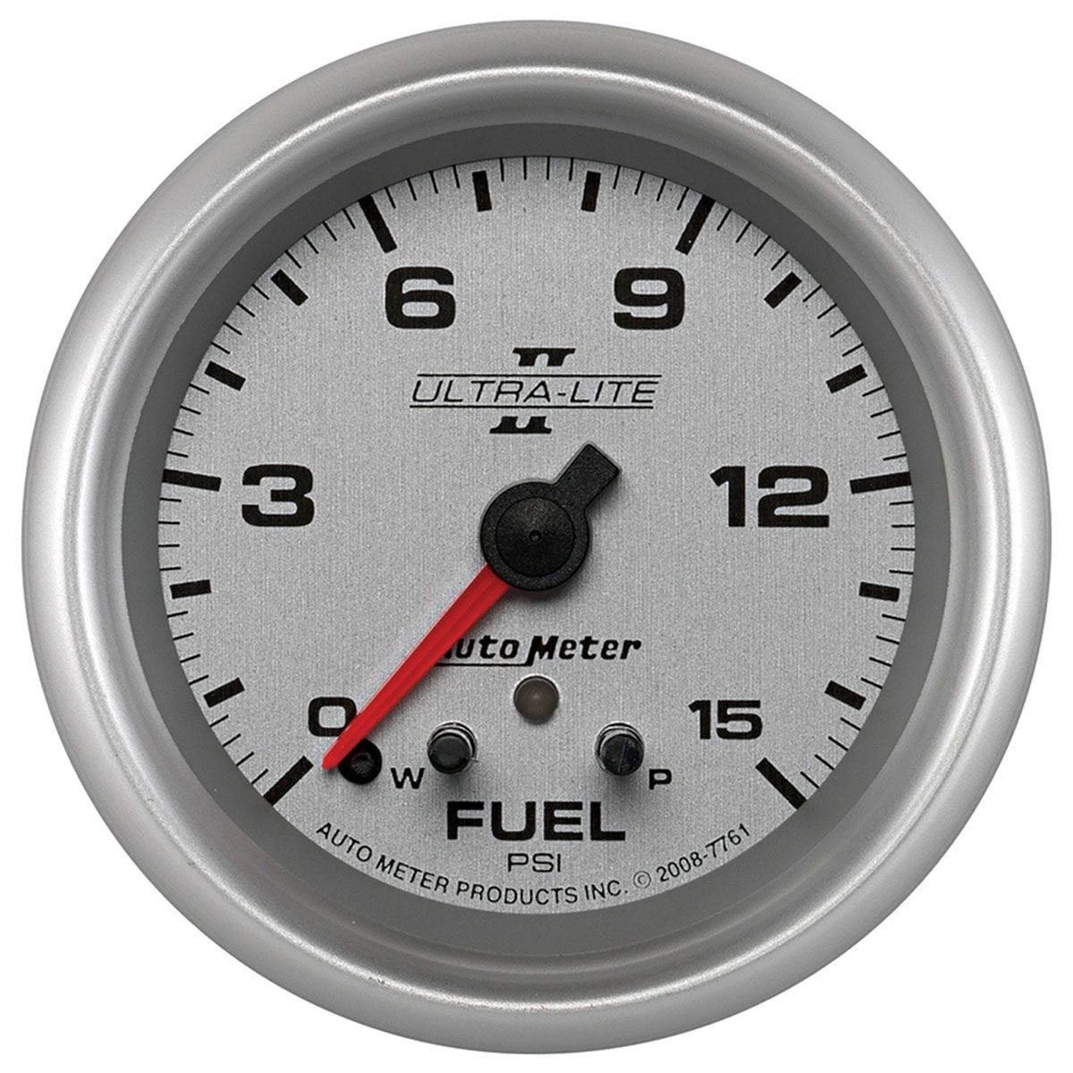 AUTOMETER 2-5/8", Full Sweep Electric, Peak Memory and Warning, 0-15 psi Auto Meter Ultra-Lite II Series Fuel Pressure Gauge AU7761 SR