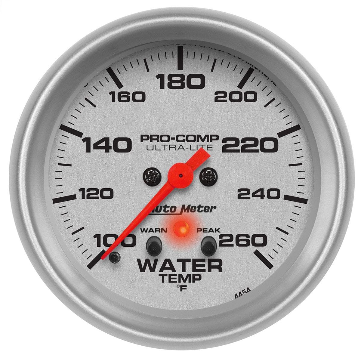 AUTOMETER 2-5/8", Full Sweep Electric, Peak Memory and Warning, 100-260°F Auto Meter Ultra-Lite Series Water Temperature Gauge AU4454 SR