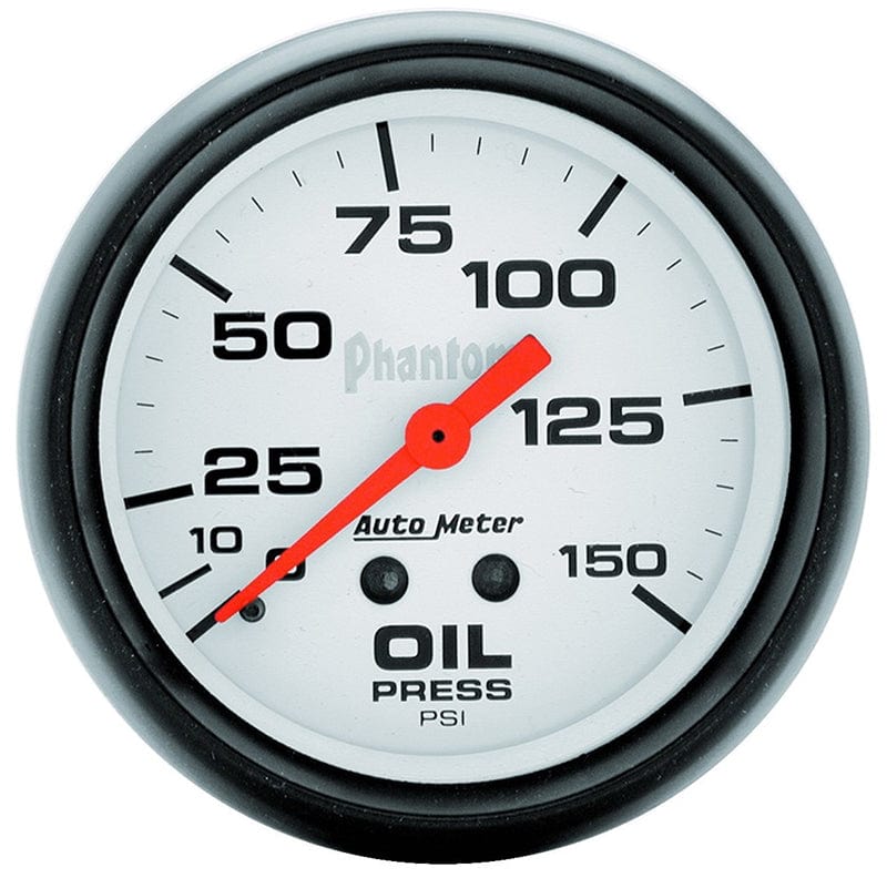 AUTOMETER 2-5/8", Full Sweep Mechanical, 0-150 psi Auto Meter Phantom Series Oil Pressure Gauge AU5823 SR