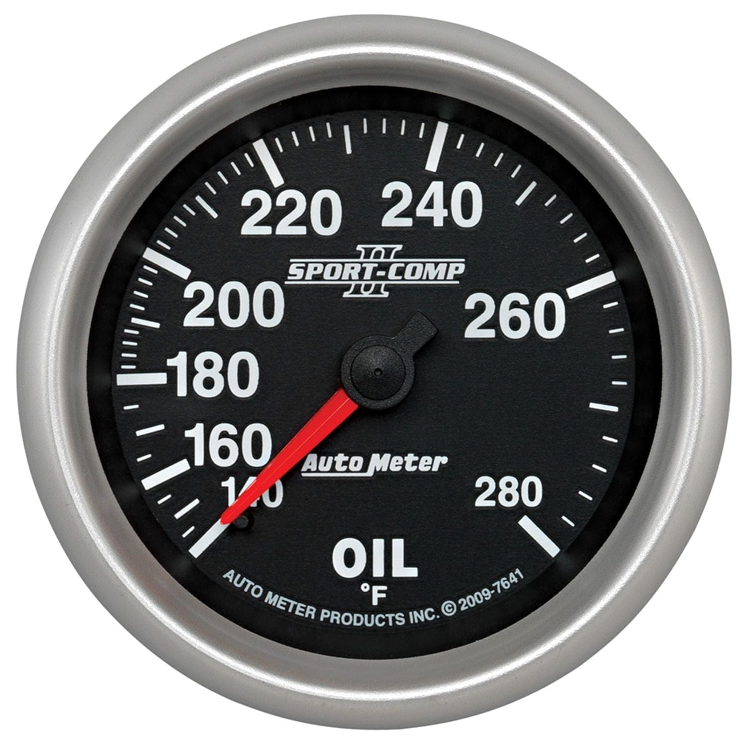 AUTOMETER 2-5/8", Full Sweep Mechanical, 140-280°F Auto Meter Sport-Comp II Oil Temperature Gauge AU7641 SR