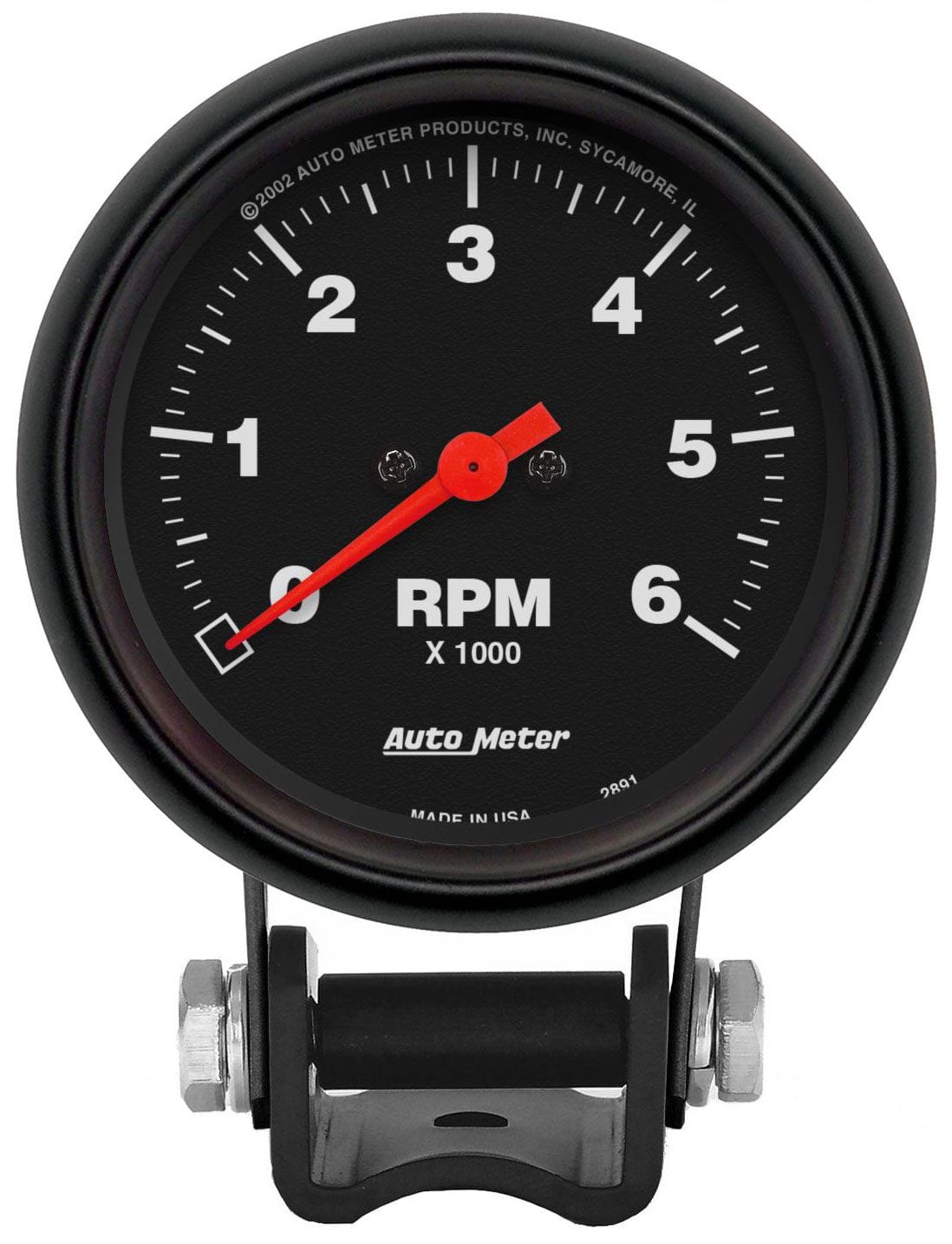 AUTOMETER 2-5/8", Pedestal Mount, 0-6,000 rpm Auto Meter Z-Series Mini Tachometer AU2891 SR