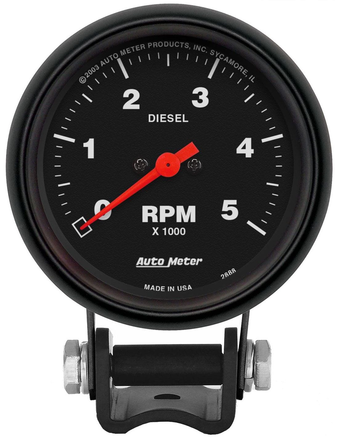 AUTOMETER 2-5/8", Pedestal Mount, Diesel, 0-5,000 rpm Auto Meter Z-Series Mini Tachometer AU2888 SR