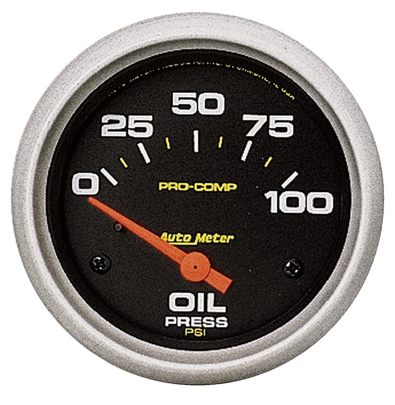 AUTOMETER 2-5/8", Short Sweep Electric, 0-100 psi Auto Meter Pro-Comp Series Oil Pressure Gauge AU5427 SR