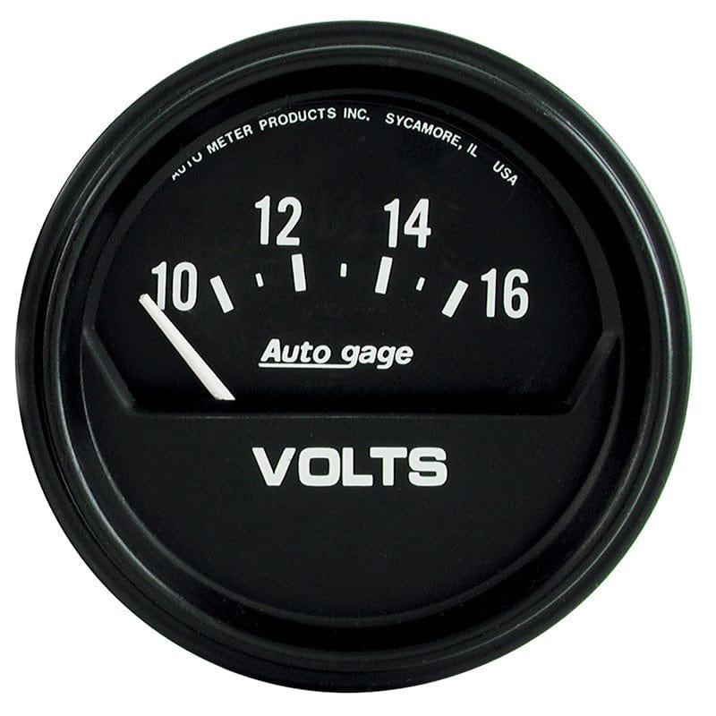 AUTOMETER 2-5/8", Short Sweep Electric, 10-16 volts Auto Meter Auto gage Series Voltmeter Gauge AU2319 SR