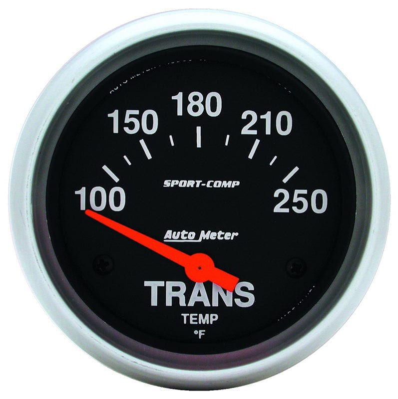 AUTOMETER 2-5/8", Short Sweep Electric, 100-250°F Auto Meter Sport-Comp Series Transmission Temperature Gauge AU3552 SR