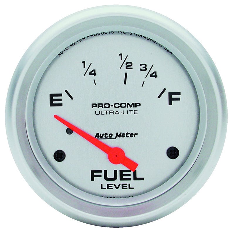 AUTOMETER 2-5/8", Short Sweep Electric, 16 ohms Empty/158 ohms Full Auto Meter Ultra-Lite Series Fuel Level Gauge AU4418 SR