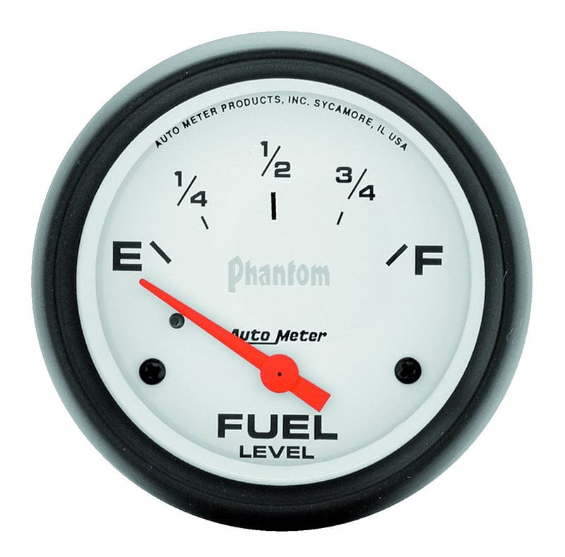 AUTOMETER 2-5/8", Short Sweep Electric, 240 ohms Empty/33 ohms Full Auto Meter Phantom Series Fuel Level Gauge AU5816 SR