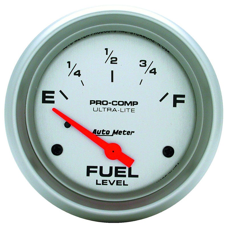 AUTOMETER 2-5/8", Short Sweep Electric, 240 ohms Empty/33 ohms Full Auto Meter Ultra-Lite Series Fuel Level Gauge AU4416 SR