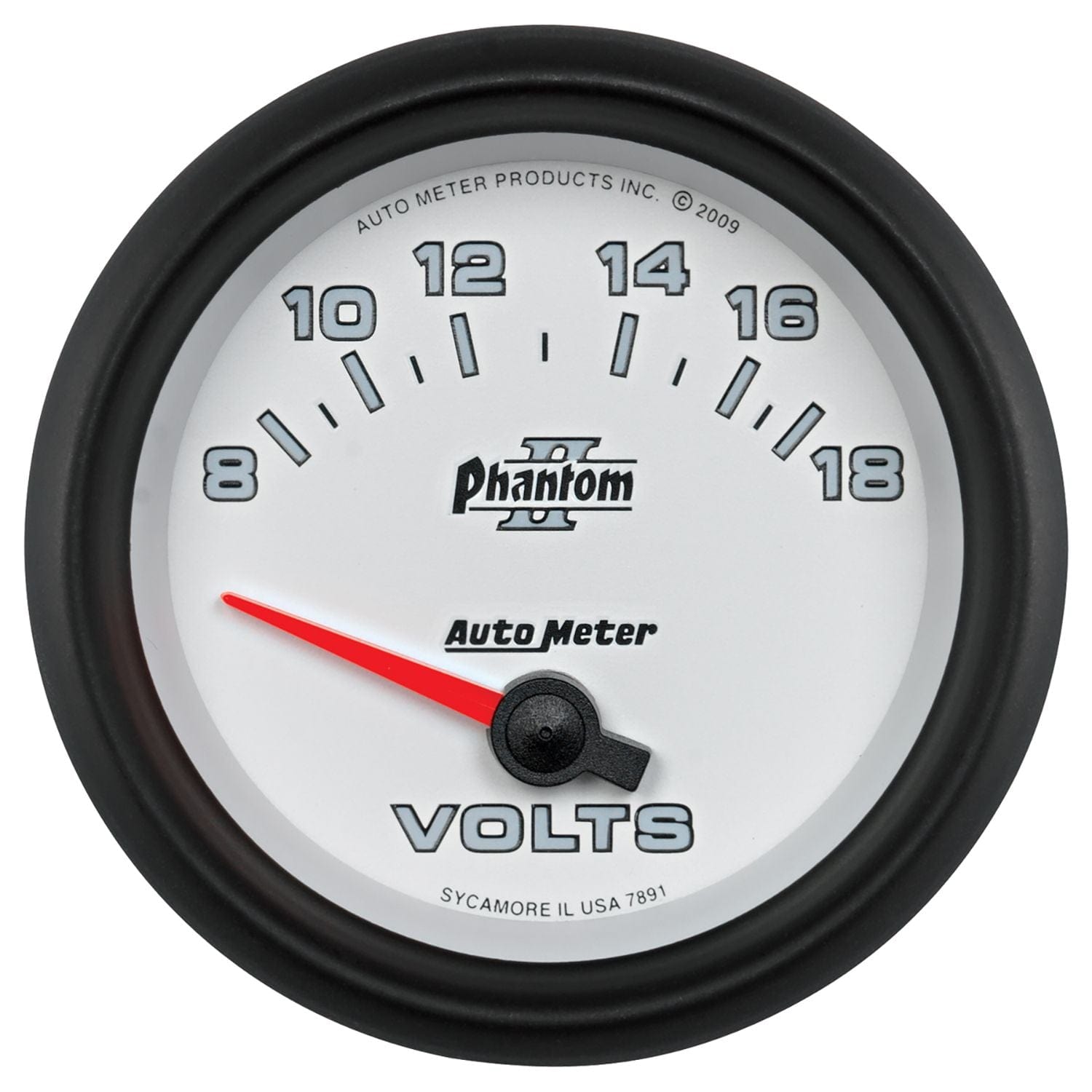 AUTOMETER 2-5/8", Short Sweep Electric, 8-18 volts Auto Meter Phantom II Series Voltmeter Gauge AU7891 SR