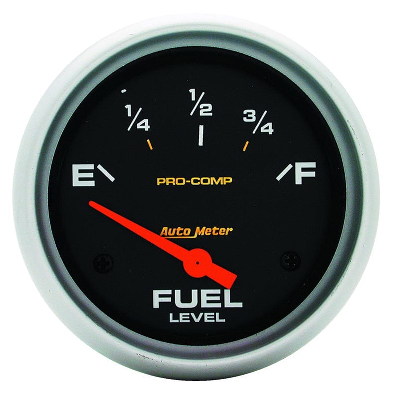 AUTOMETER 2-5/8", Short Sweep Electric, GM, 0 ohms Empty/90 ohms Full Auto Meter Pro-Comp Series Fuel Level Gauge AU5415 SR