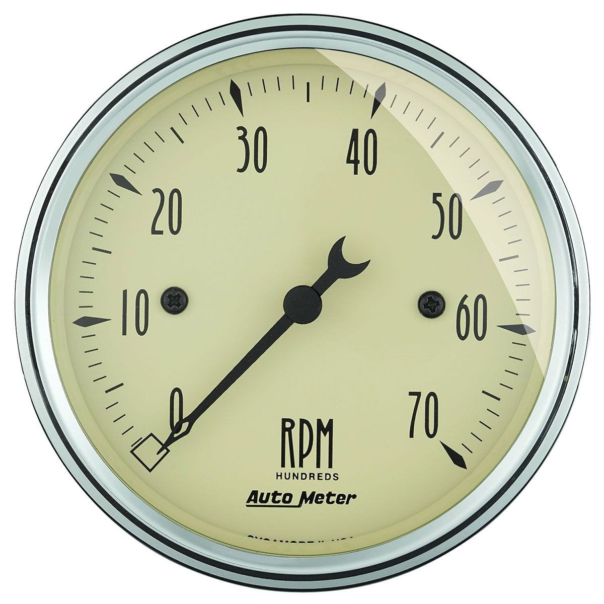AUTOMETER 3-1/8", In-Dash, Electric, 0-7,000 rpm Auto Meter Antique Beige Tachometer AU1898 SR