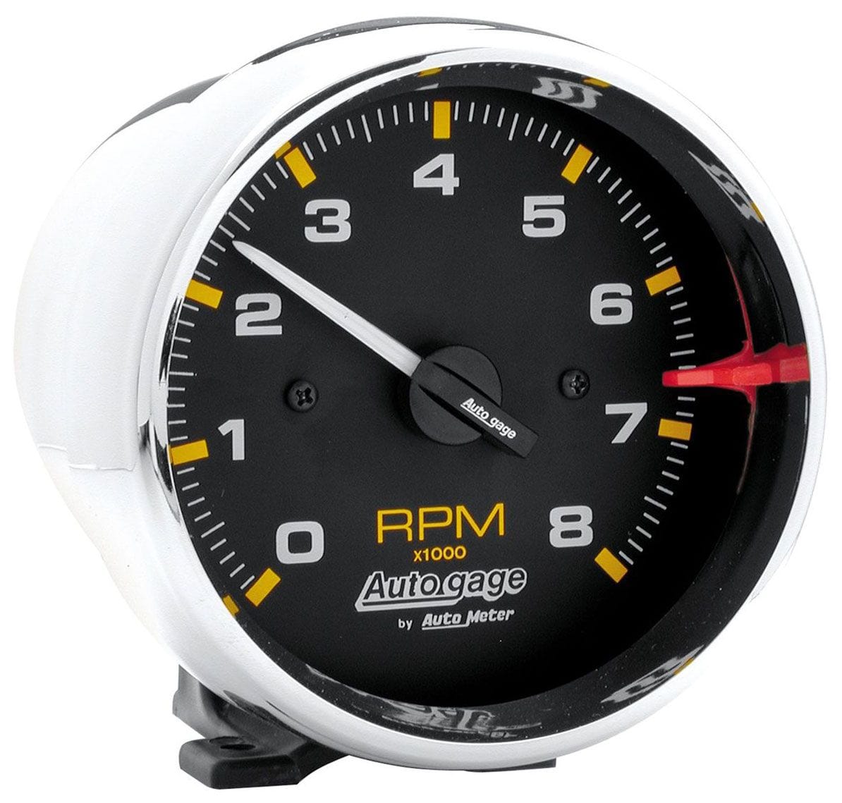 AUTOMETER 3-3/4", Pedestal Mount, Chrome Case and Bezel, Black Dial, 0-8,000 rpm Auto Meter Auto gage Tachometer AU2301 SR